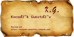 Kocsák Gusztáv névjegykártya